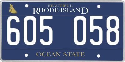 RI license plate 605058