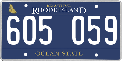 RI license plate 605059