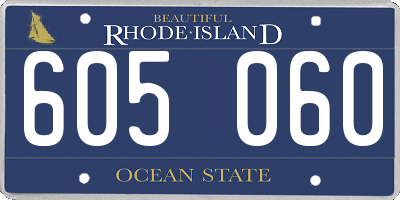RI license plate 605060