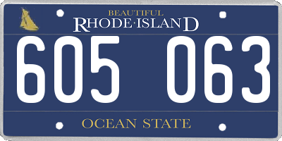 RI license plate 605063