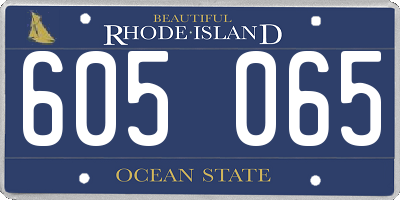 RI license plate 605065