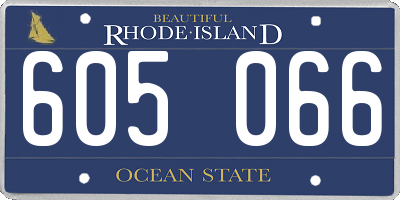 RI license plate 605066