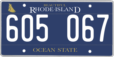 RI license plate 605067