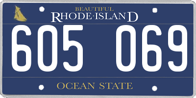 RI license plate 605069