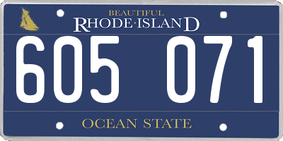 RI license plate 605071
