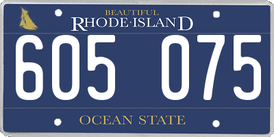 RI license plate 605075