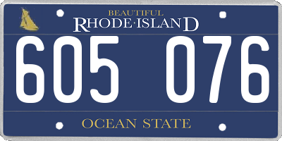 RI license plate 605076