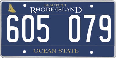 RI license plate 605079