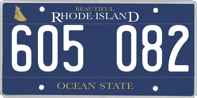 RI license plate 605082