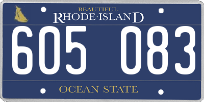 RI license plate 605083