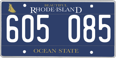RI license plate 605085