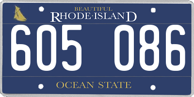 RI license plate 605086