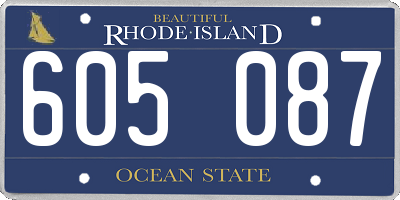 RI license plate 605087