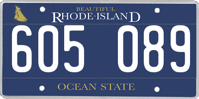 RI license plate 605089