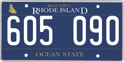 RI license plate 605090
