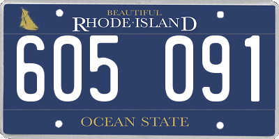 RI license plate 605091