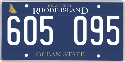 RI license plate 605095