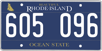 RI license plate 605096