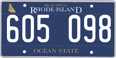 RI license plate 605098
