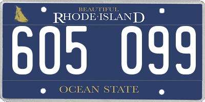RI license plate 605099