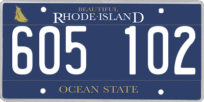 RI license plate 605102