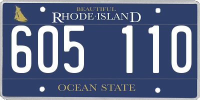 RI license plate 605110