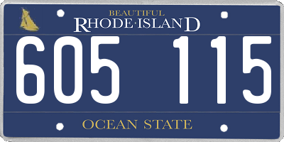 RI license plate 605115