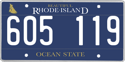 RI license plate 605119