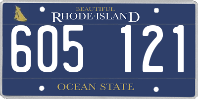 RI license plate 605121