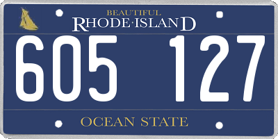 RI license plate 605127