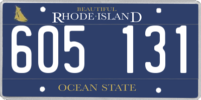 RI license plate 605131