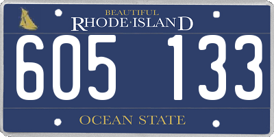 RI license plate 605133