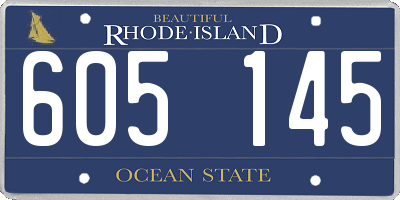 RI license plate 605145