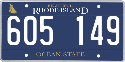 RI license plate 605149