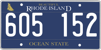 RI license plate 605152