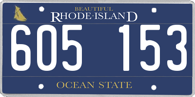 RI license plate 605153