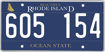 RI license plate 605154