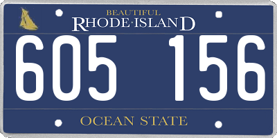 RI license plate 605156