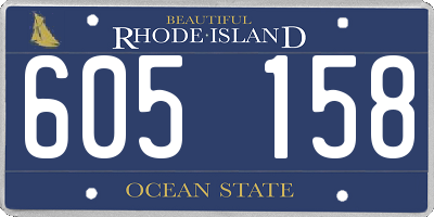 RI license plate 605158