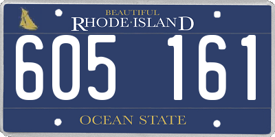RI license plate 605161