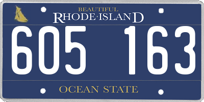 RI license plate 605163