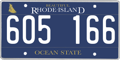 RI license plate 605166