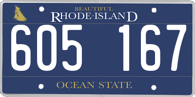 RI license plate 605167
