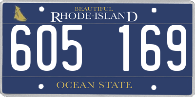 RI license plate 605169