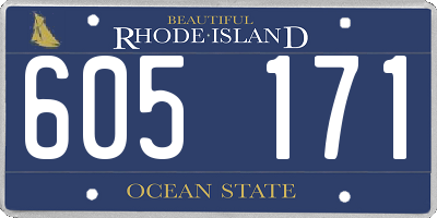 RI license plate 605171