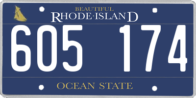 RI license plate 605174