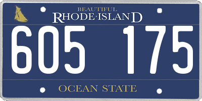 RI license plate 605175