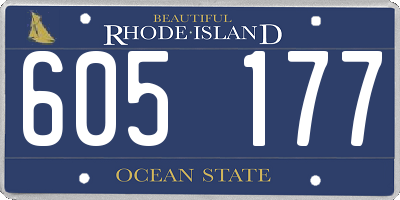 RI license plate 605177