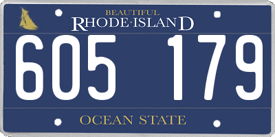 RI license plate 605179