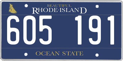 RI license plate 605191